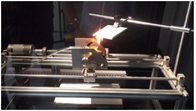 Material Burning Horizontal Flammability Tester , 220v Needle Flame Test Apparatus