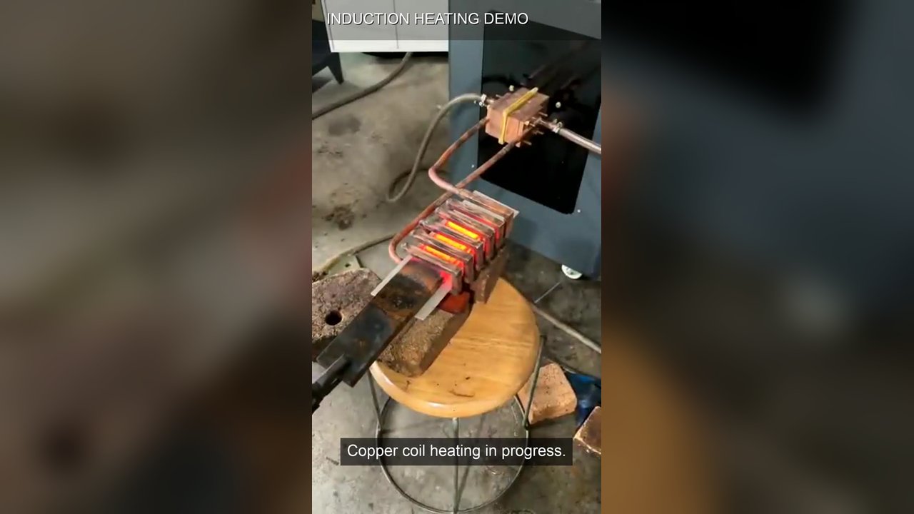 Medium Frequency Induction Heating Forging Machine for Metal Bar Bolt & Nut Heating with Steel Motor & Pump Core Components