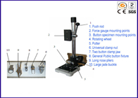 Snap Button Pull Testing Equipment , Button Snap Pull Tester with FB-50k Force Gauge