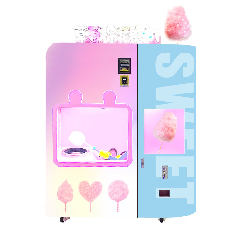 Low Maintenance Cotton Candy Maker Vending Machine 110V/220V Rated Voltage 2500W Rated Power 32-inch Touch Vertical Screen