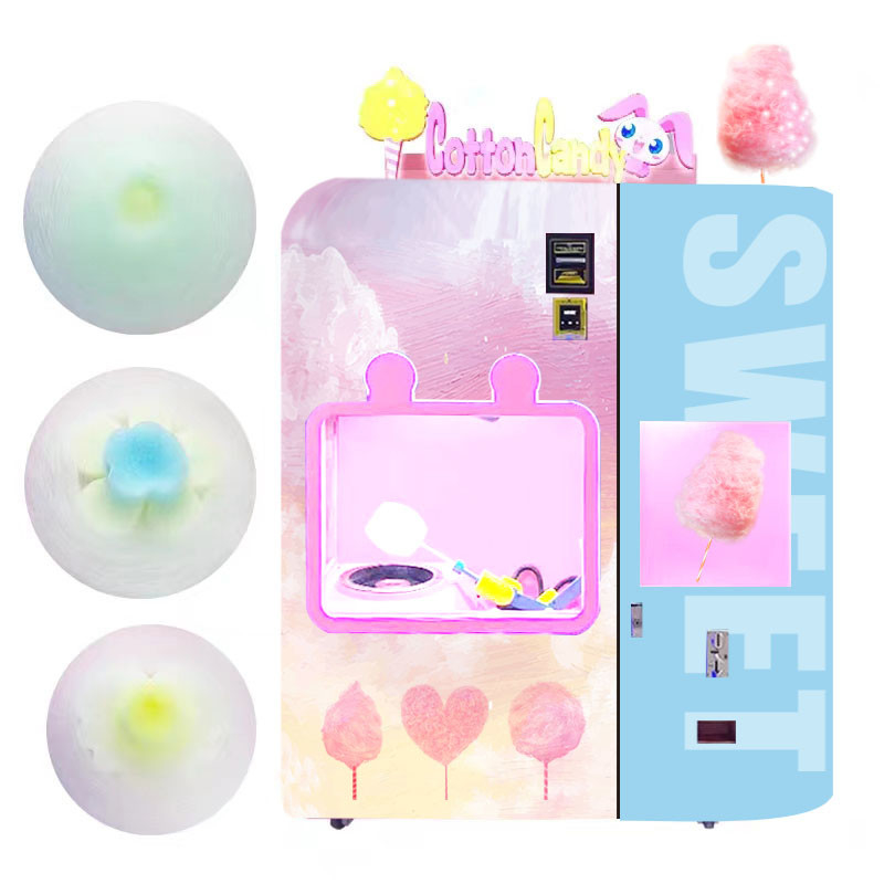 Versatile Shapes And Colors Cotton Candy Maker Vending Machine For Unique Marshmallows