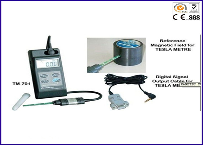 Magnetic Field Strength Meter , Tesla Gauss Meter With Axial Type Probe