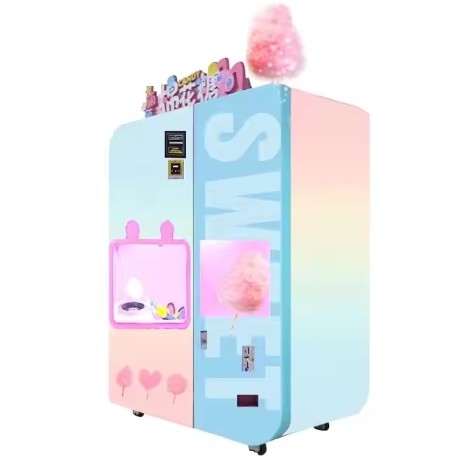 Effortless Food Vending With Cotton Candy Vending Machine 121-200 Servings 21.52 Inch Touch Screen