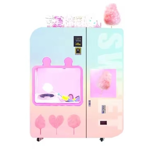 Effortless Food Vending With Cotton Candy Vending Machine 121-200 Servings 21.52 Inch Touch Screen