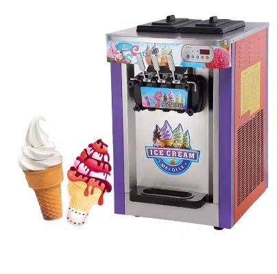Upgrade Ice Cream Production Floor Standing 13L Three Head Automatic Vending Machine