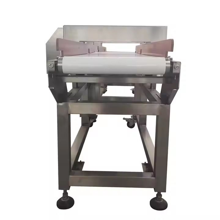 Food Industry Metal Detector Machine For Aluminum Foil Packages Detecting Height 10-50CM In-Line Conveyor System