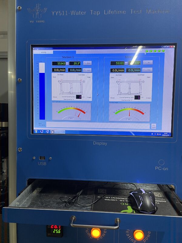 EN817 Professional Faucet Switch Life Tester, Automatic Water Circulation with Heating, 2-Station Simultaneous Testing for Faucet Durability Evaluation