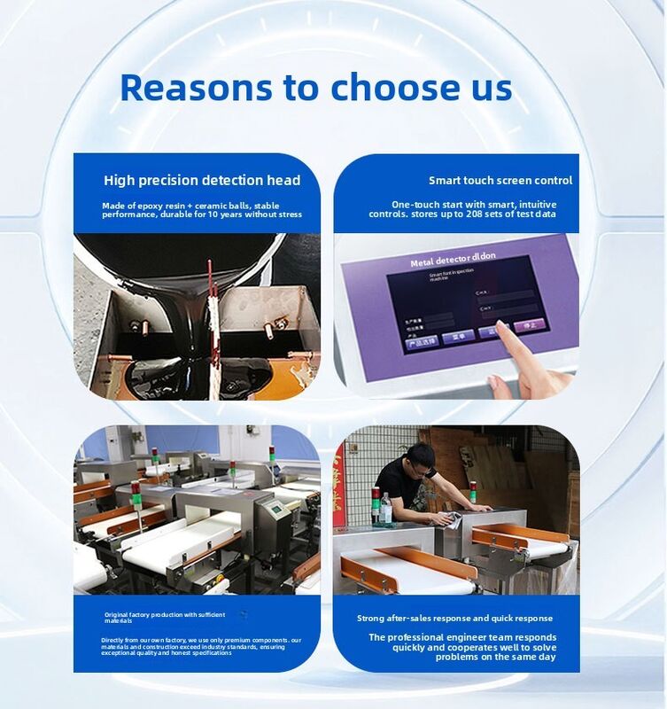 High Precision Automatic Factory Price Intelligent Digital All-metal Detectors Food Production Line Metal Detector Conveyor Belt