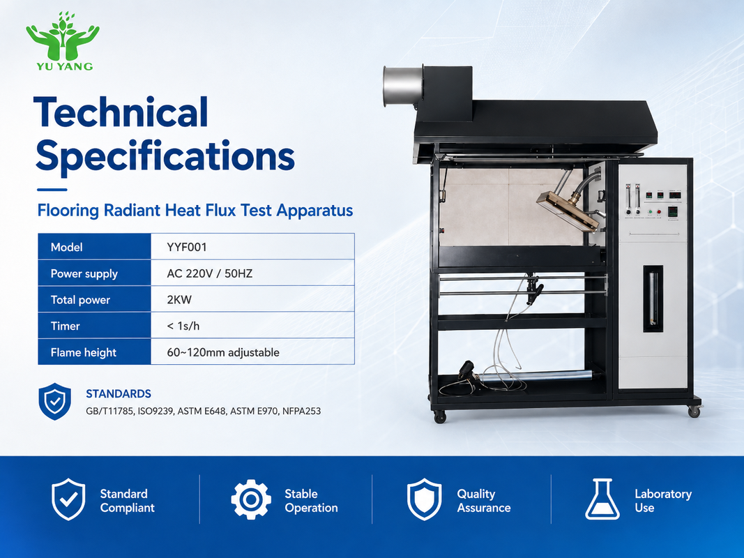 Flooring Radiant Heat Flux Test Apparatus ISO 9239 ASTM E648 Critical Radiant Flux Tester