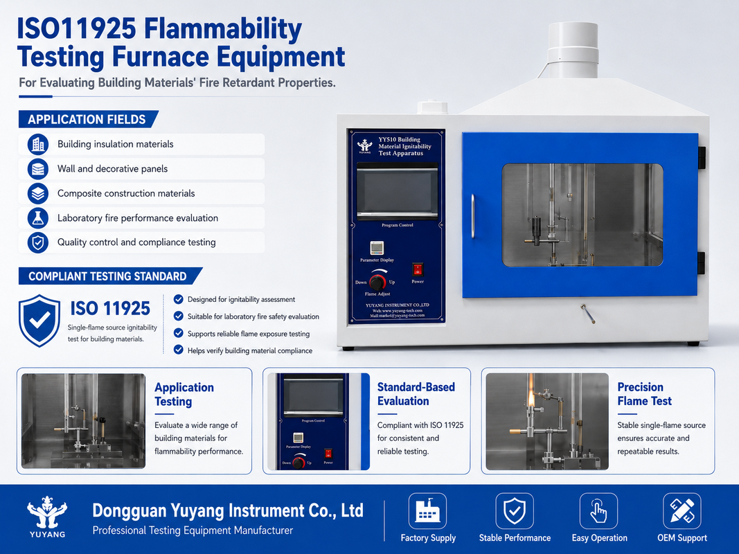 Building Material Flammability Tester ISO11925 Fire Testing Furnace for Ignition Performance Evaluation