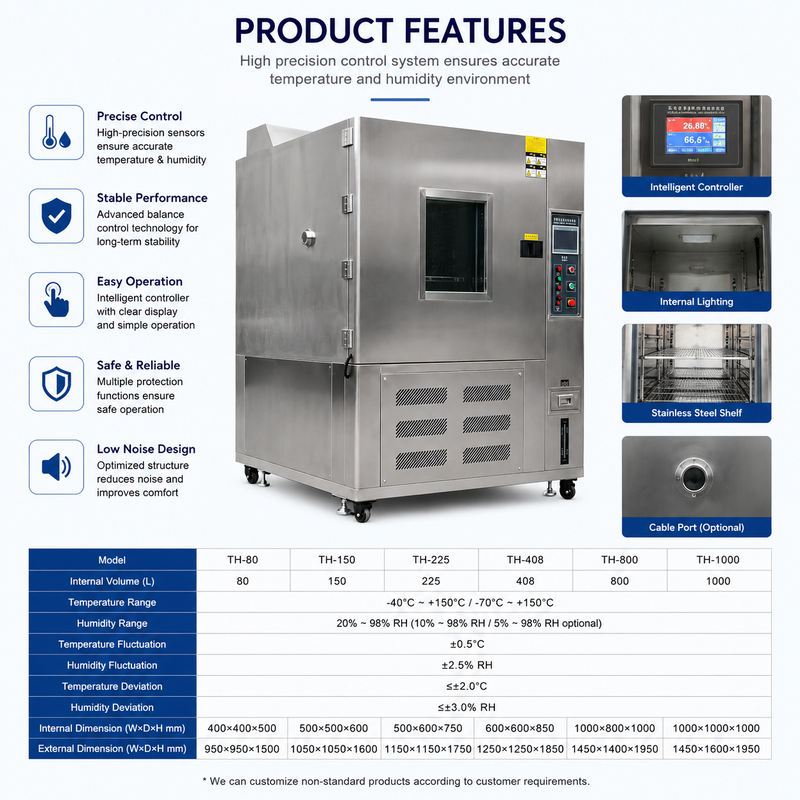 Industrial Climate Test Chamber Temperature Humidity Stability Testing Machine for Laboratory