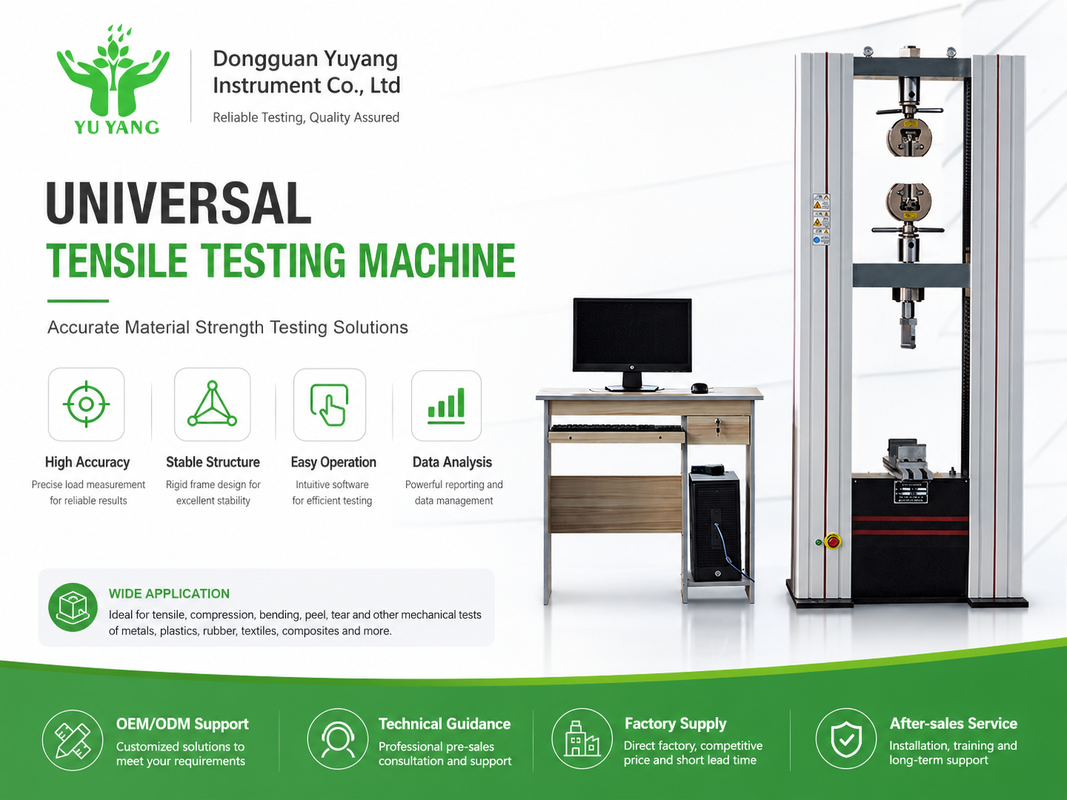 Tensile Testing Machine Offering Versatile Testing Functions for Metals Plastics Rubber Textiles and Other Material Types