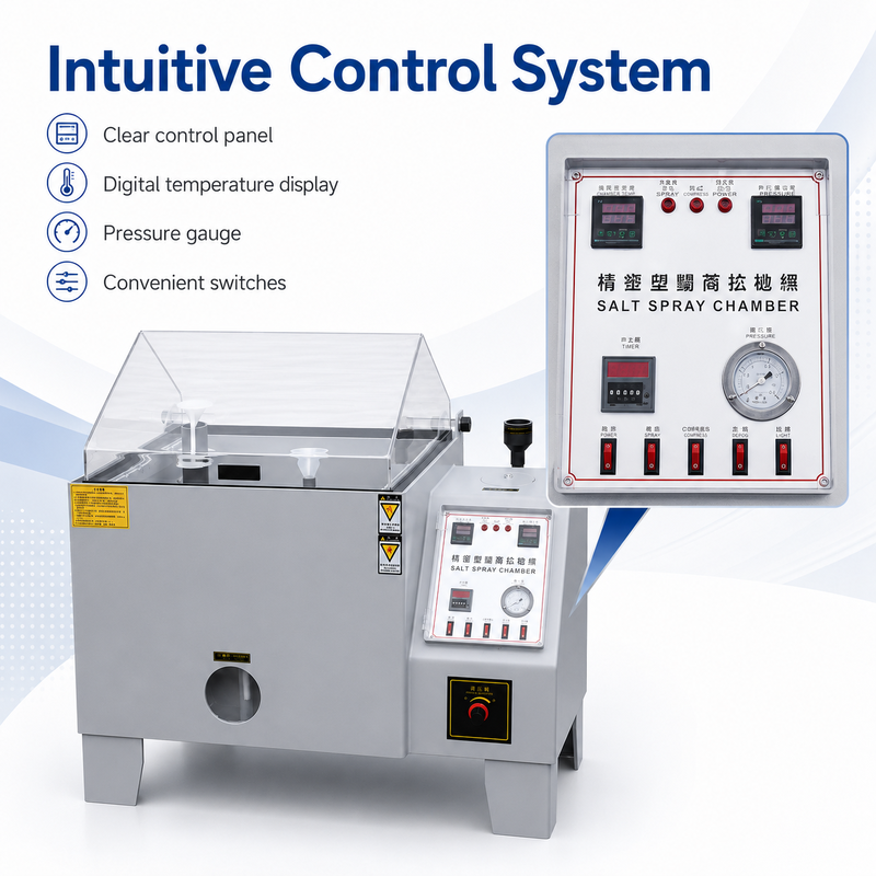 Salt Spray Chamber with Adjustable Test Time Wide Humidity Range and Precise Temperature Control