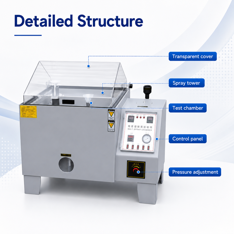 Laboratory Salt Spray Chamber with Wide Humidity Range for NSS AASS CASS Test and Adjustable Test Time