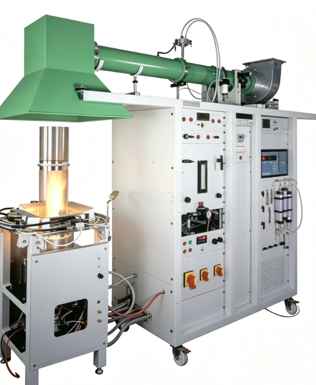 ASTM E2058 Fire Propagation Apparatus with 31 kW Propane Sandbox Burners for Heat Release Rate Measurement