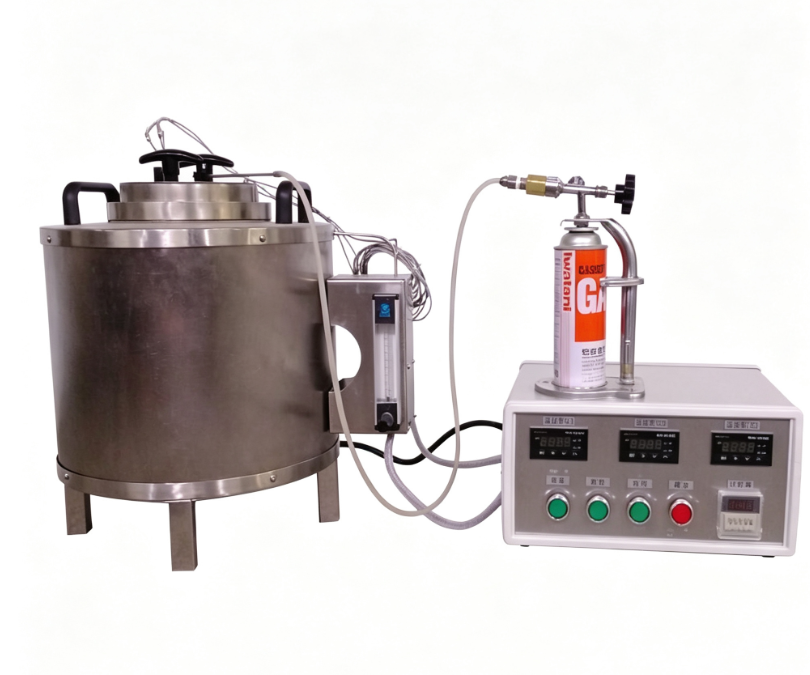 Plastic Ignition Temperature Test Apparatus with Stainless Steel Frame, Electronic Ignition, and Removable Exhaust Pipe for Laboratory Furnace