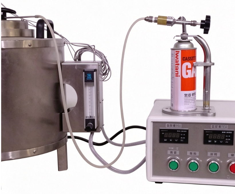 Plastic Ignition Temperature Test Apparatus with Stainless Steel Frame, Electronic Ignition, and Removable Exhaust Pipe for Laboratory Furnace