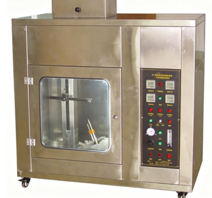 Plastic Horizontal Burning Rate Test Apparatus with Adjustable Burner Angle Stainless Steel Construction and Sealed Toughened Glass Observation Window