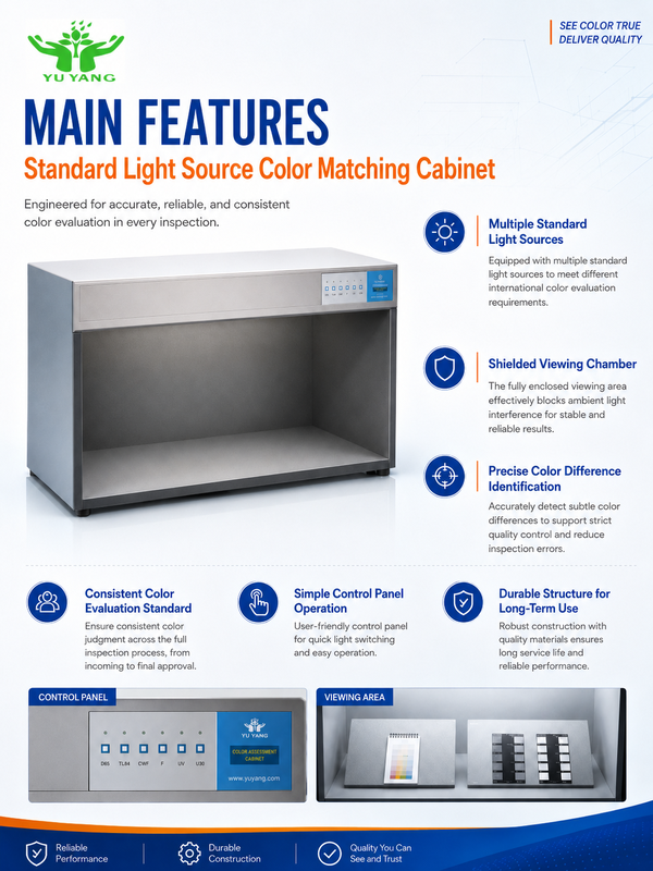 5 Light Color Assessment Cabinet Standard Light Booth for Color Matching Inspection