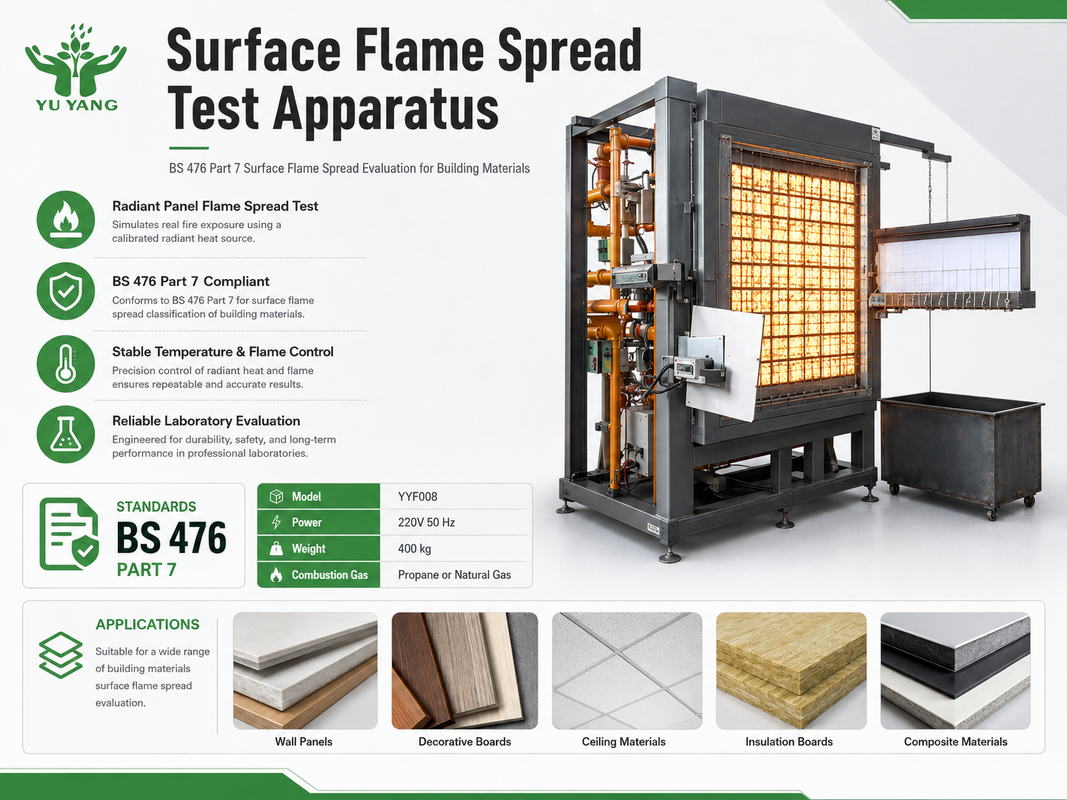 Surface Flame Spread Test Apparatus BS 476 Part 7 Building Material Fire Testing Equipment