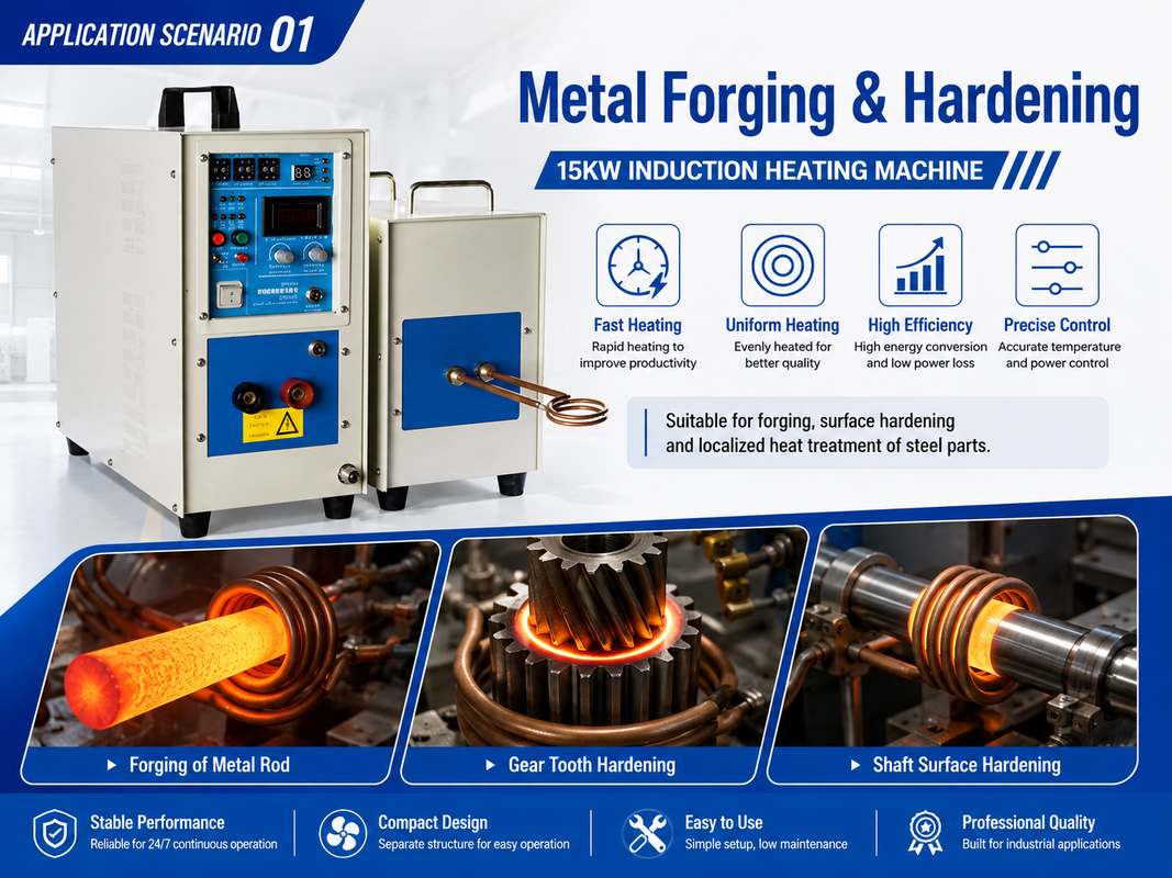 Industrial Induction Heating Machine 40 KW High Frequency Welding Equipment for Metal Processing