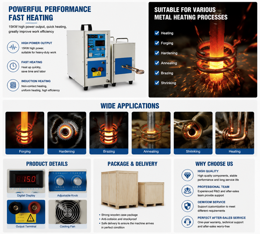 Industrial Induction Heating Machine 40 KW High Frequency Welding Equipment for Metal Processing