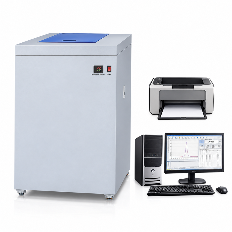 ISO 1716 Compliant Gross Calorific Value Testing Machine with 300ML Bomb Volume and 0.0001°C Temperature Resolution
