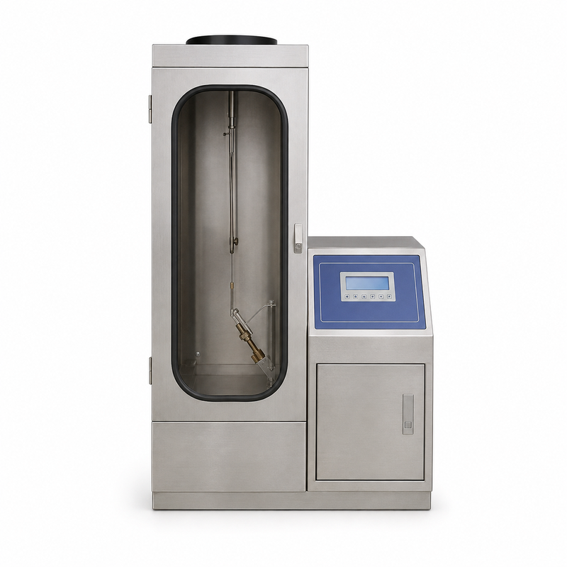 ASTM D6413 Vertical Flame Tester Textile Fabric Fire Resistance Testing Equipment Laboratory Use