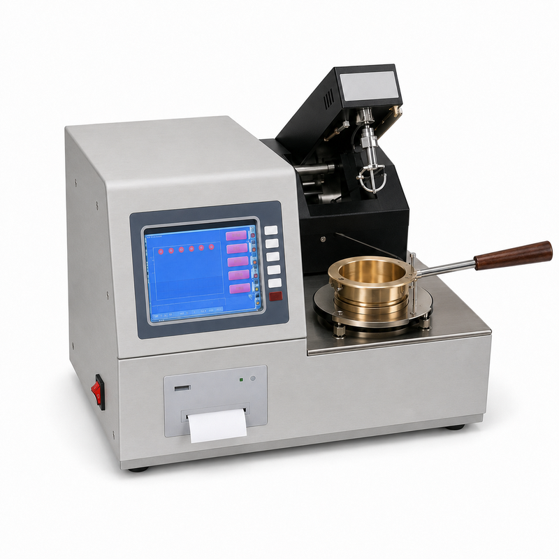ASTM D92 Automatic Cleveland Open Cup Flash Point Tester Petroleum Lubricant Oil Analysis Equipment Laboratory Instrument
