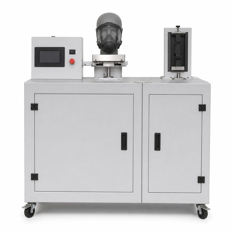 EN 136 Full Face Mask Head Harness Flame Resistance Test Equipment Respirator Fireproof Testing Machine for Laboratory