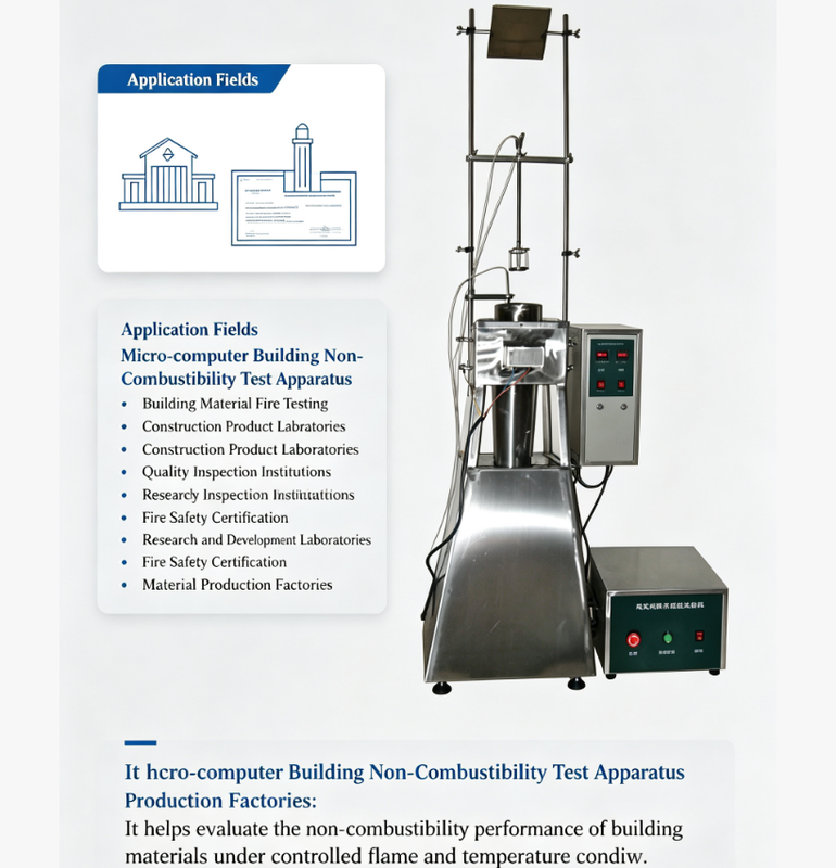 Micro-computer Building Non-Combustibility Test Apparatus ISO1182 GB/T5464 Building Material Noncombustibility Testing Machine