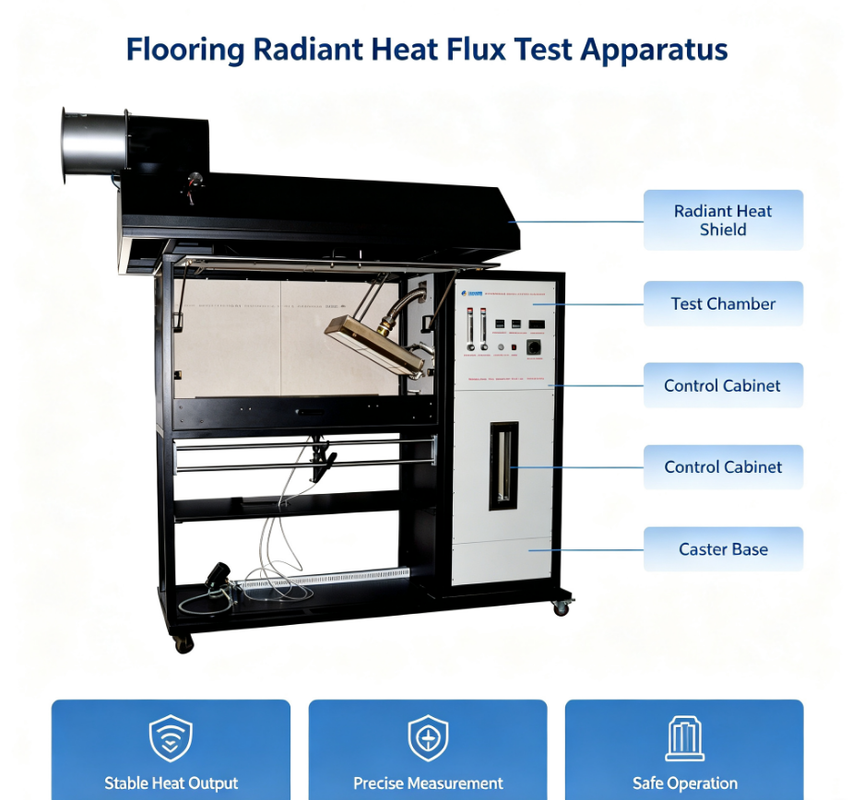 High Precision Flooring Radiant Heat Flux Test Device Floor Heating Material Thermal Performance Testing Instrument