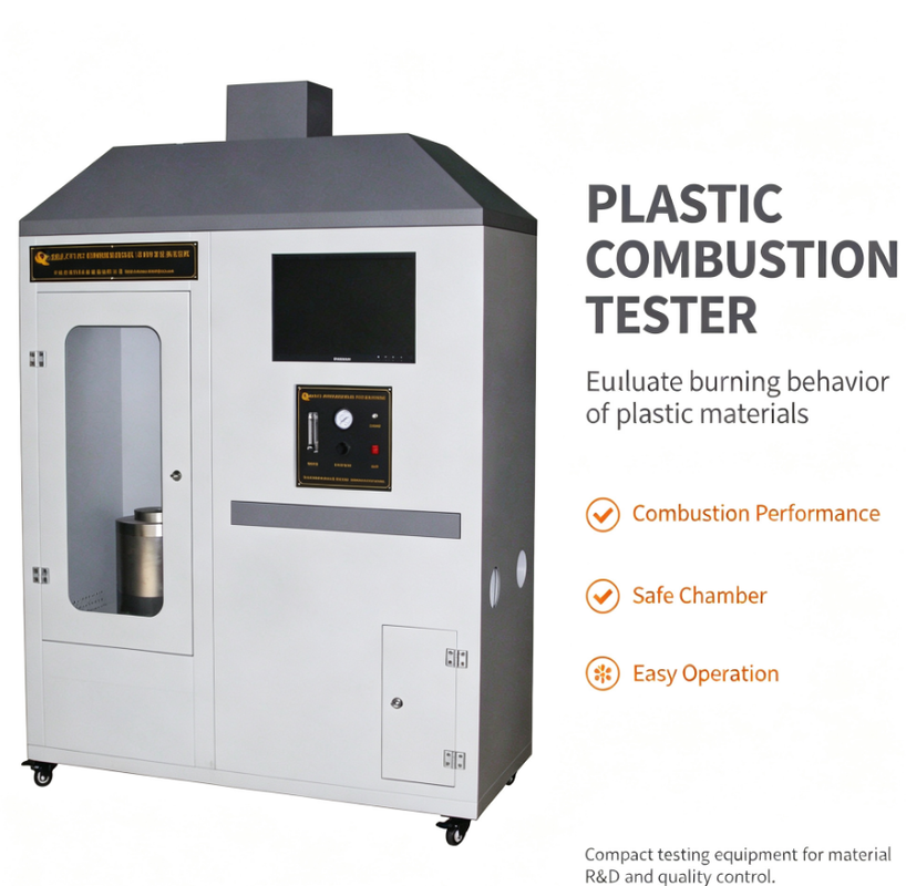 Laboratory Plastic Burning Behavior Tester Flame Combustion Testing Machine for Polymer Materials