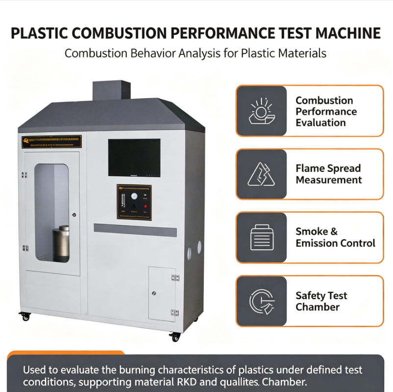 Plastic Flame Performance Test Equipment Burning Characteristics Testing Machine for Polymer Products