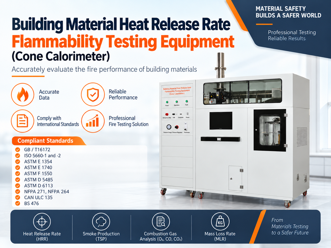 Building Material Fire Performance Test Equipment Cone Calorimeter for HRR THR Smoke and Gas Analysis