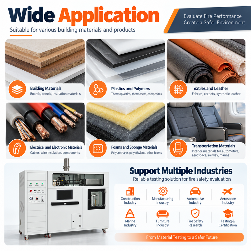Laboratory Cone Calorimeter Flammability Tester for Plastics Insulation Panels and Composite Materials
