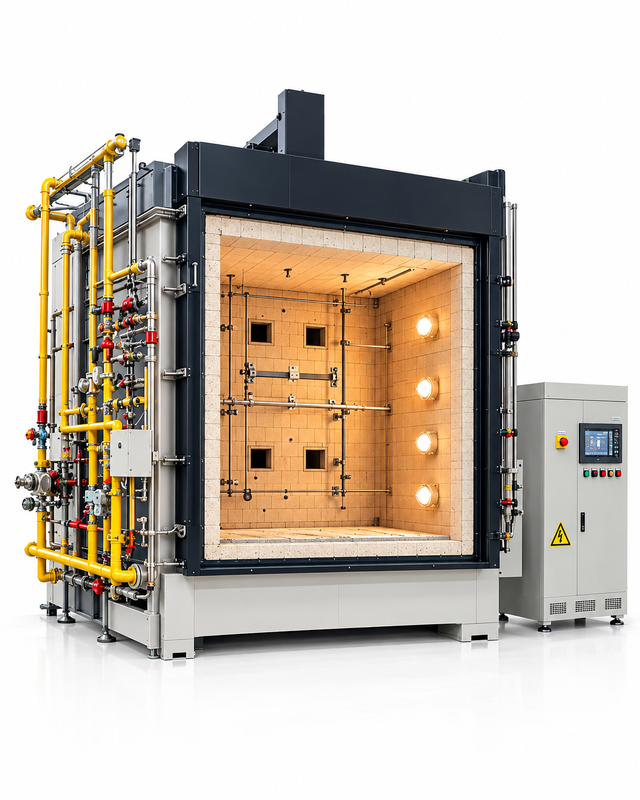 Large Scale Vertical Fire Resistance Test Furnace with SUB304 Stainless Steel and Automatic Shutoff for Building Element Fire Testing