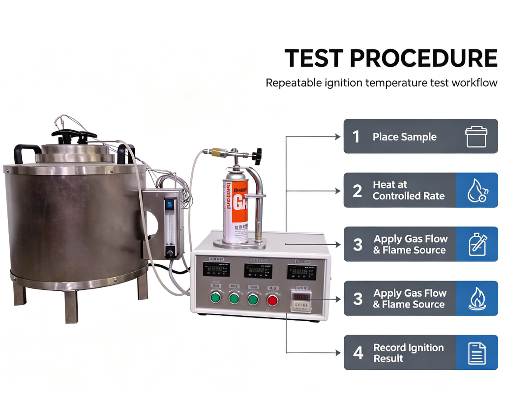 Plastic Ignition Temperature Test Apparatus for Plastic & Composite Materials, ASTM D1929 GB/T9343 ISO871 Flammability Testing Equipment