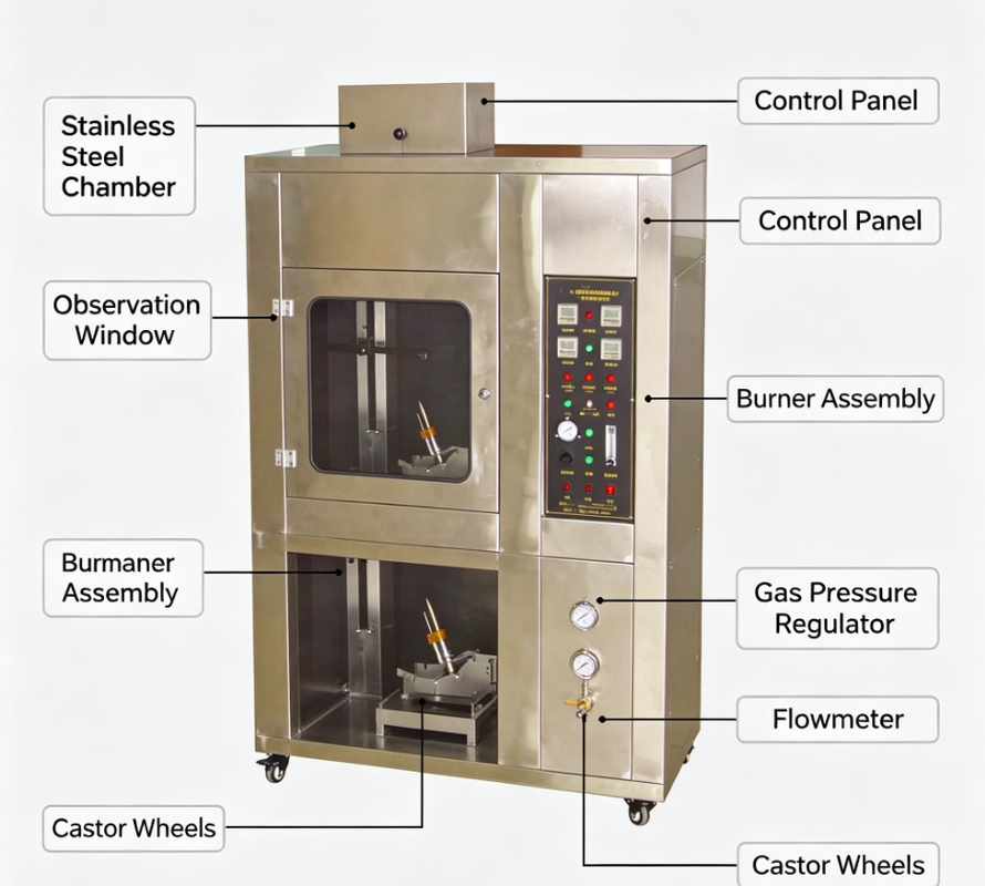ASTM D635 GB/T2408 Plastic Horizontal Burning Rate Test Equipment for Plastic Parts