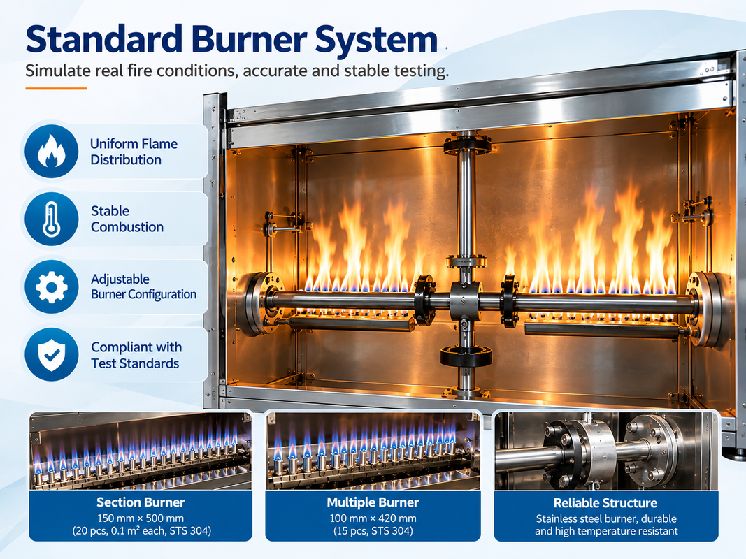 ISO 10497 ISO19921 Fire Resistance Test Machine with Platinum Electrode and 220V 50Hz Power Supply