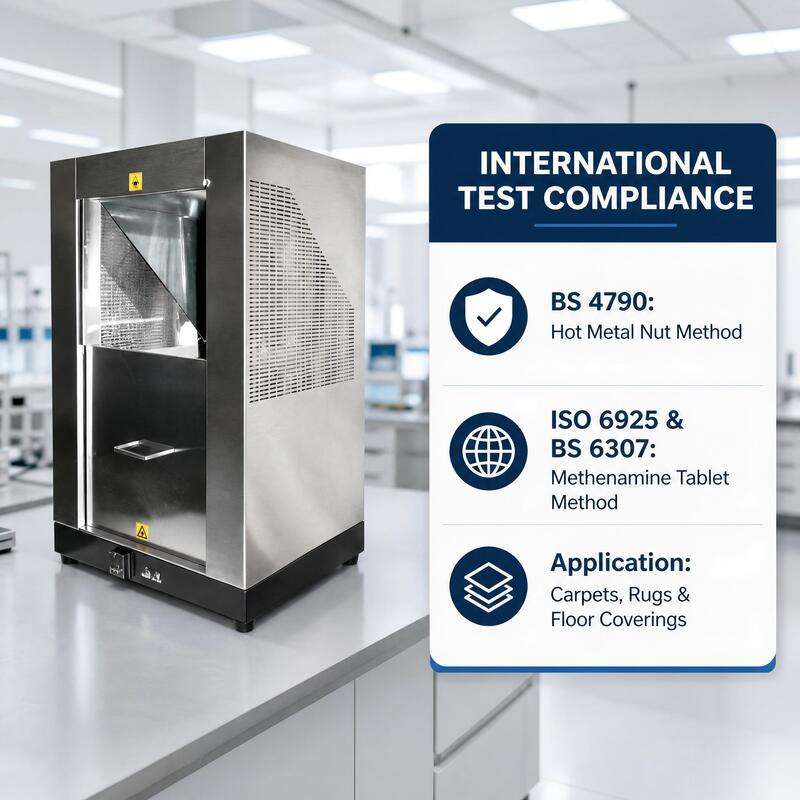 ISO 6925 Carpet Flammability Tester with Electronic Spark Ignition and Methenamine Tablet Test for Floor Coverings