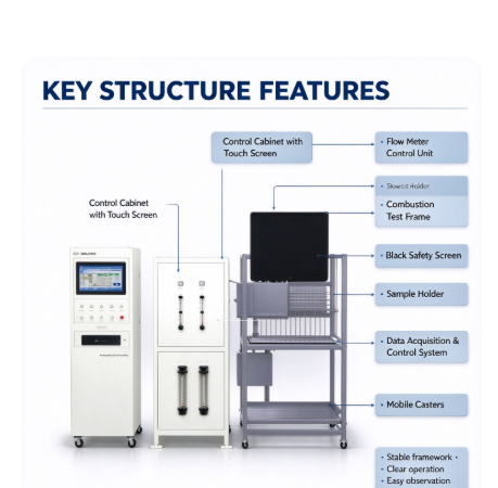 Spread of Flame Test Apparatus ISO 5658-2 ASTM E1321 Building & Transport Materials Flame Spread Tester