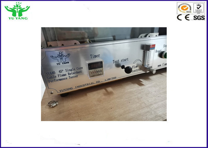 45° Single Core Cable Flammability Testing Equipment GB/T 25085 0.1 L ~ 1 L / Min