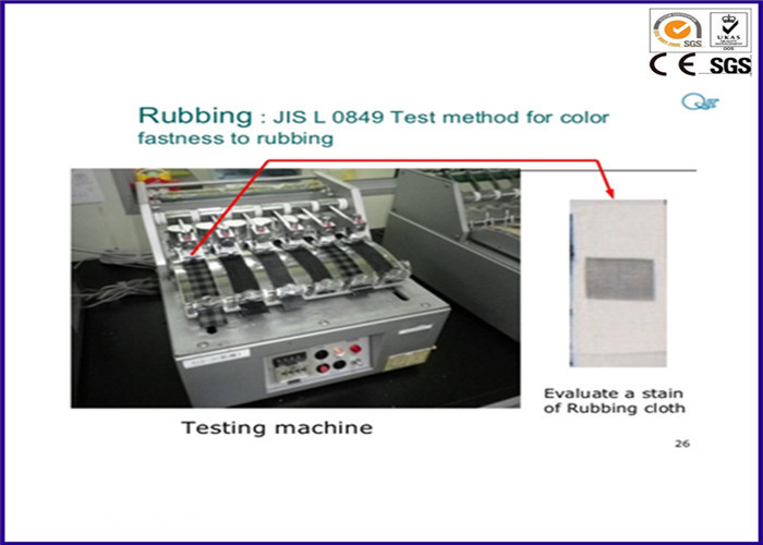 JIS Color Fastness Rubbing Tester Used In Dyeing Color Fastness To Rubbing Test